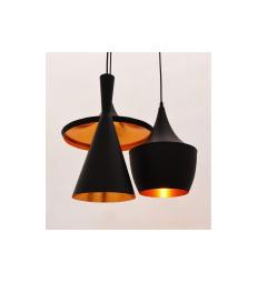 Lampadario a sospensione stile industriale Foggi W3 Nero