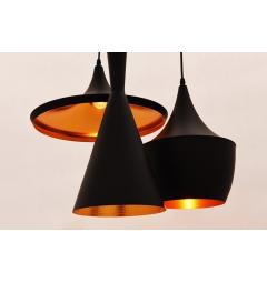 Lampadario a sospensione stile industriale Foggi W3 Nero