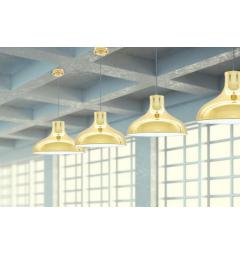 Lampadario a sospensione stile industriale Corrado Oro