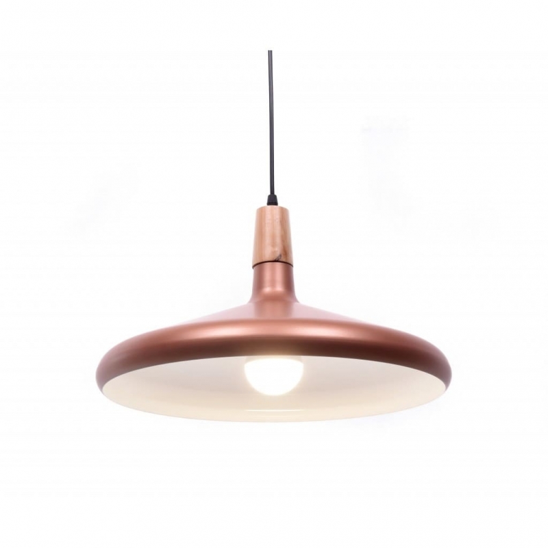 Lampadario di design a sospensione in metallo Rosa Oro ...