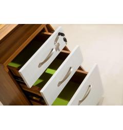 Cassettiera con 3 cassetti su ruote con chiusura centralizzata a chiave Evolutio