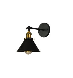Applique lampada da parete da muro Stile Industriale vintage in metallo colore nero GUBI W1