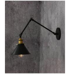 Applique lampada da parete da muro Stile Industriale vintage in metallo colore nero GUBI W2