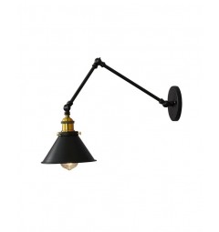 Applique lampada da parete da muro Stile Industriale vintage in metallo colore nero GUBI W2