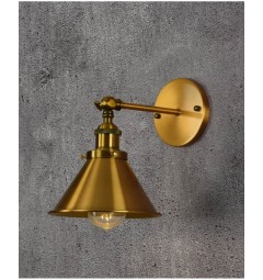 Applique lampada da parete da muro Stile Industriale vintage in metallo colore ottone GUBI W1