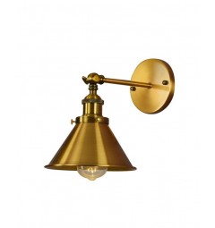 Applique lampada da parete da muro Stile Industriale vintage in metallo colore ottone GUBI W1