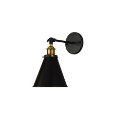 Applique lampada da parete da muro Stile Industriale vintage in metallo colore nero RUBI W1