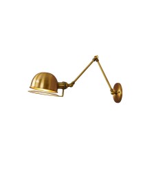 Applique lampada da parete da muro Stile Industriale vintage in metallo colore ottone angolo di inclinazione regolabile Glum W2