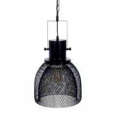 Lampada a sospensione in stile industriale vintage gabbia di metallo colore nero FRATTON