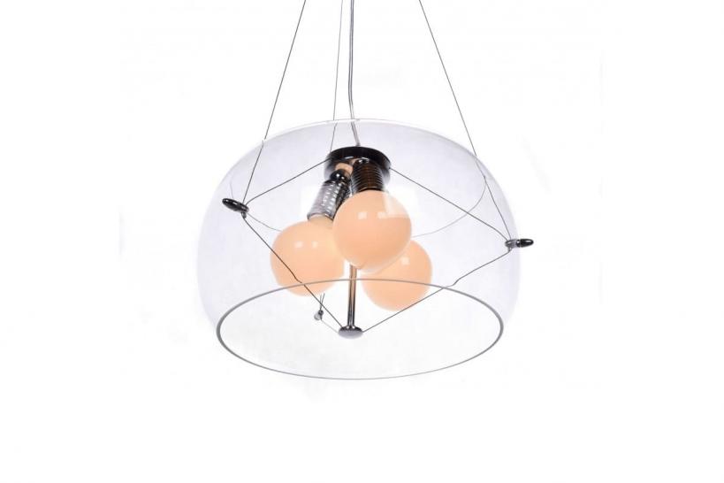 Lampadario moderno a sospensione in vetro trasparente Globo D40 Lampadario moderno a sospensione in vetro trasparente Globo D40