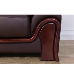 divano classico 3 posti con cornice in legno per sala d'attesa
