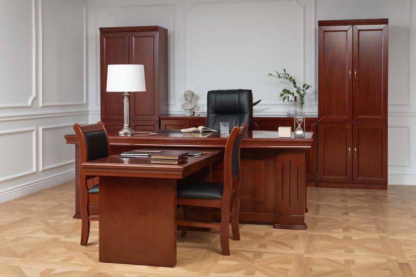 Completo ufficio PRESTIGE B610 in stile classico con scrivania 2 Metri + Scrivania bassa in aggiunta Completo ufficio PRESTIGE B610 in stile classico con scrivania 2 Metri + Scrivania bassa in aggiunta