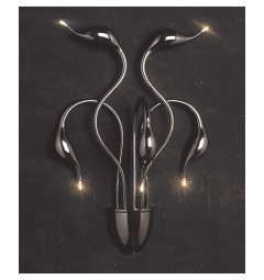 Applique lampada da parete da muro stile moderno di design in metallo colore nero Magica W5
