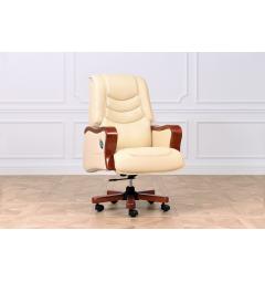 Poltrone classiche in pelle presidenziale beige