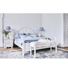 Panca fondo letto legno bianco in stile provenzale PRINCES 858