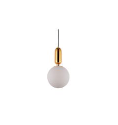 Lampada a sospensione di design a sfera in vetro bianco ORITO D20 Oro