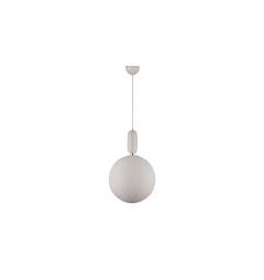 Lampada a sospensione design a sfera in vetro colore bianco ORITO D30 - Arrediorg