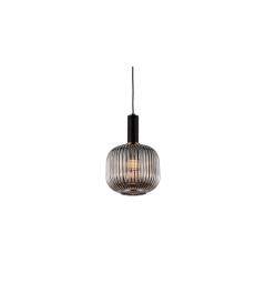 Lampada a sospensione moderno di design a sfera in vetro colore grigio fumo GATO