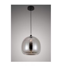 Lampada a sospensione moderno di design scandinavo in vetro colore grigio fumo CESIO