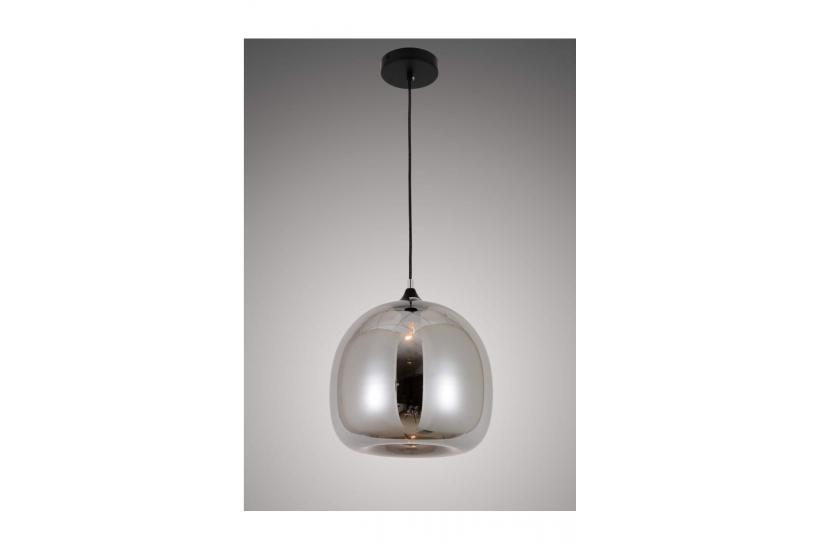 Lampada a sospensione moderno di design scandinavo in vetro colore grigio fumo CESIO Lampada a sospensione moderno di design scandinavo in vetro colore grigio fumo CESIO
