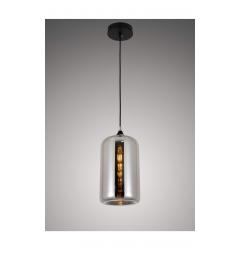 Lampada a sospensione moderno di design scandinavo in vetro colore grigio fumo MONTI