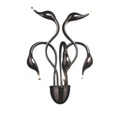 Applique lampada da parete da muro stile moderno di design in metallo colore nero Magica W5