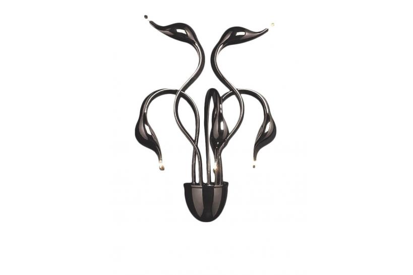 Applique lampada da parete da muro stile moderno di design in metallo colore nero Magica W5