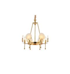 Lampadario a sospensione moderno con cristalli di metallo colore oro MONTEGO W6