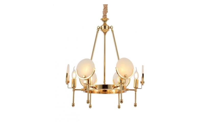 Lampadario a sospensione moderno con cristalli di metallo colore oro MONTEGO W6