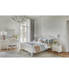 letto provenzale in legno bianco