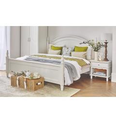 Letto stile provenzale bianco 180 x 200 con struttura in legno