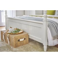 piedi letto stile provenzale in legno bianco