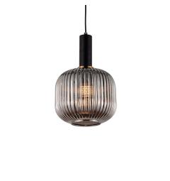 Lampada a sospensione moderno di design a sfera in vetro colore grigio fumo GATO