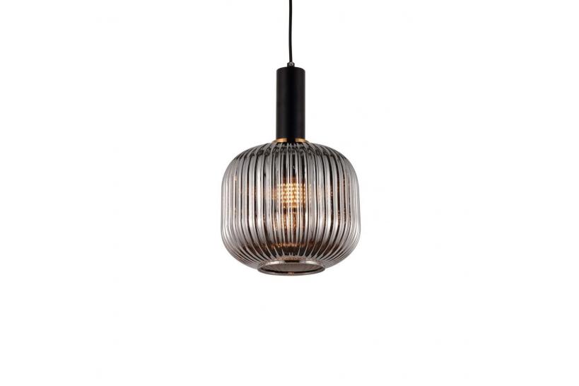 Lampada a sospensione moderno di design a sfera in vetro colore grigio fumo GATO