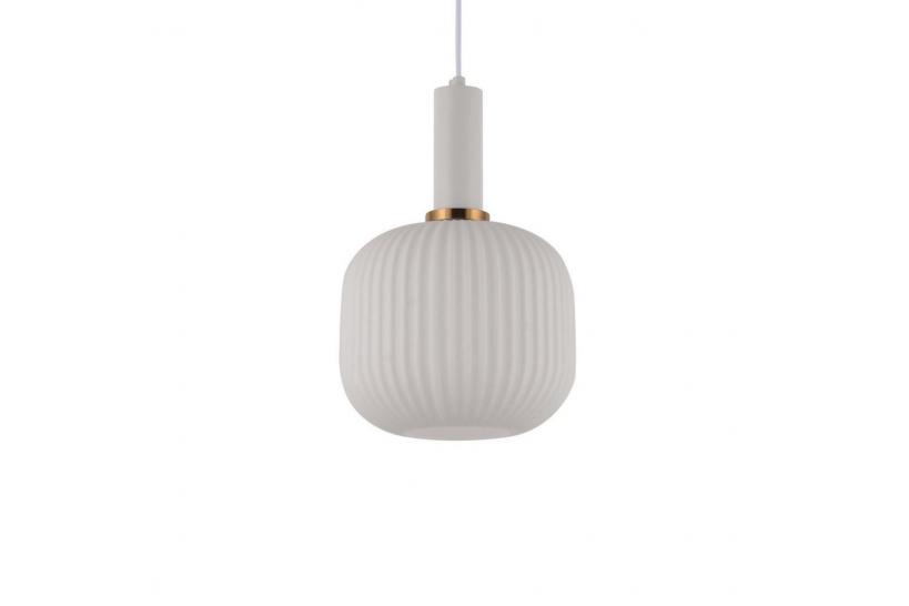 Lampada a sospensione moderno di design a sfera in vetro colore bianco GATO