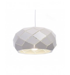 Lampadario moderno di design, paralume in metallo diametro 35 cm colore bianco ROKKA