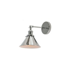 Applique lampada da parete da muro Stile Industriale vintage in metallo colore cromo GUBI W1