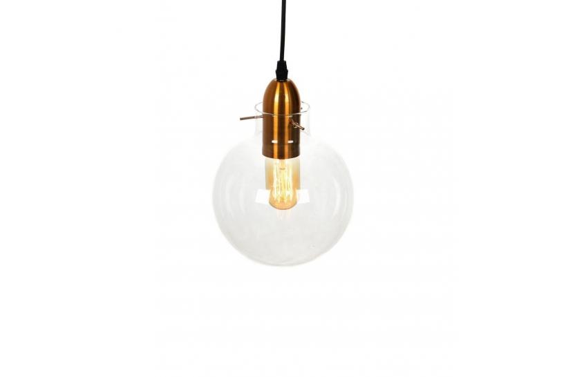 Lampada a sospensione moderno di design a sfera in vetro trasparente CALVI Lampada a sospensione moderno di design a sfera in vetro trasparente CALVI