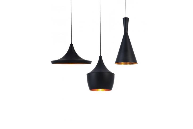 Lampadario a sospensione stile industriale Foggi Trio Nero