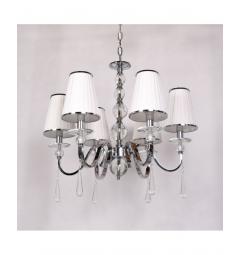 Lampadario di cristallo a sospensione Federrica W6 Bianco