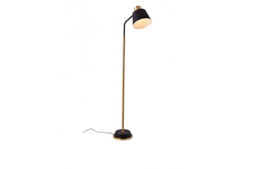 Lampada da terra stile vintage in metallo colore oro e nero ARDINI