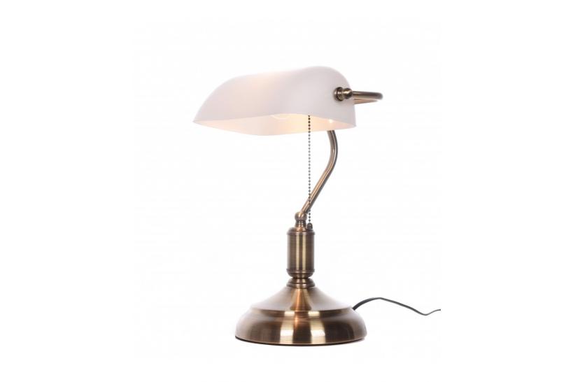 Lampada da tavolo serie Banchiere Ministeriale Bianco Lampada da tavolo serie Banchiere Ministeriale Bianco