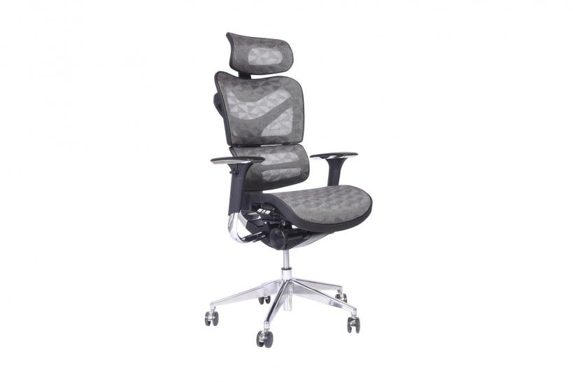 Sedia da ufficio ergonomica funzione reclinante grigio