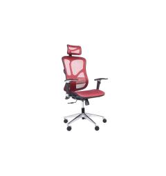 Poltrona ergonomica in tessuto da ufficio 521 Rosso