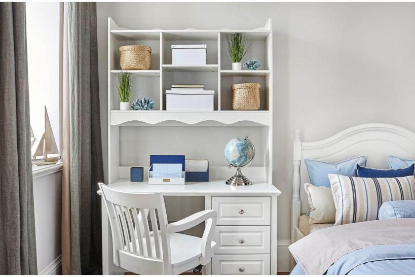 Camera da letto singola completa bianca per ragazze-Arrediorg.it