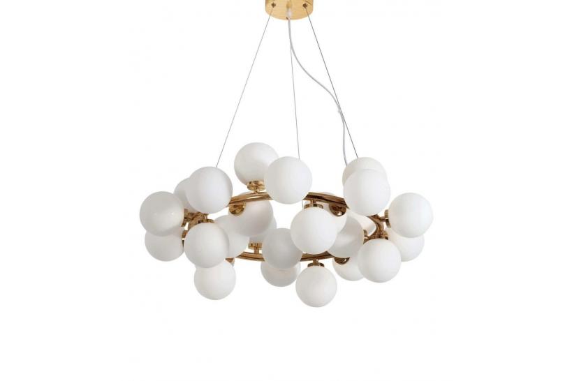 Lampadario a sospensione di design moderno 25 luci a sfere in vetro DNA SP25 - Ideal Lux Lampadario a sospensione di design moderno 25 luci a sfere in vetro DNA SP25 - Ideal Lux