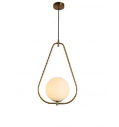 lampada a sospensione moderno di design con sfera in vetro colore bianco FORNERI D20
