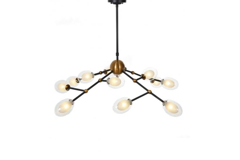 Lampadario a sospensione di design moderno a 12 sfere in vetro CROCUS W12 Lampadario a sospensione di design moderno a 12 sfere in vetro CROCUS W12