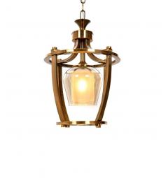 Lampada a sospensione in stile industriale vintage di metallo ottone BROOKLYN W1