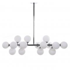 Lampadario a sospensione di design moderno 16 luci a sfere in vetro PETRICA W16 Cromo